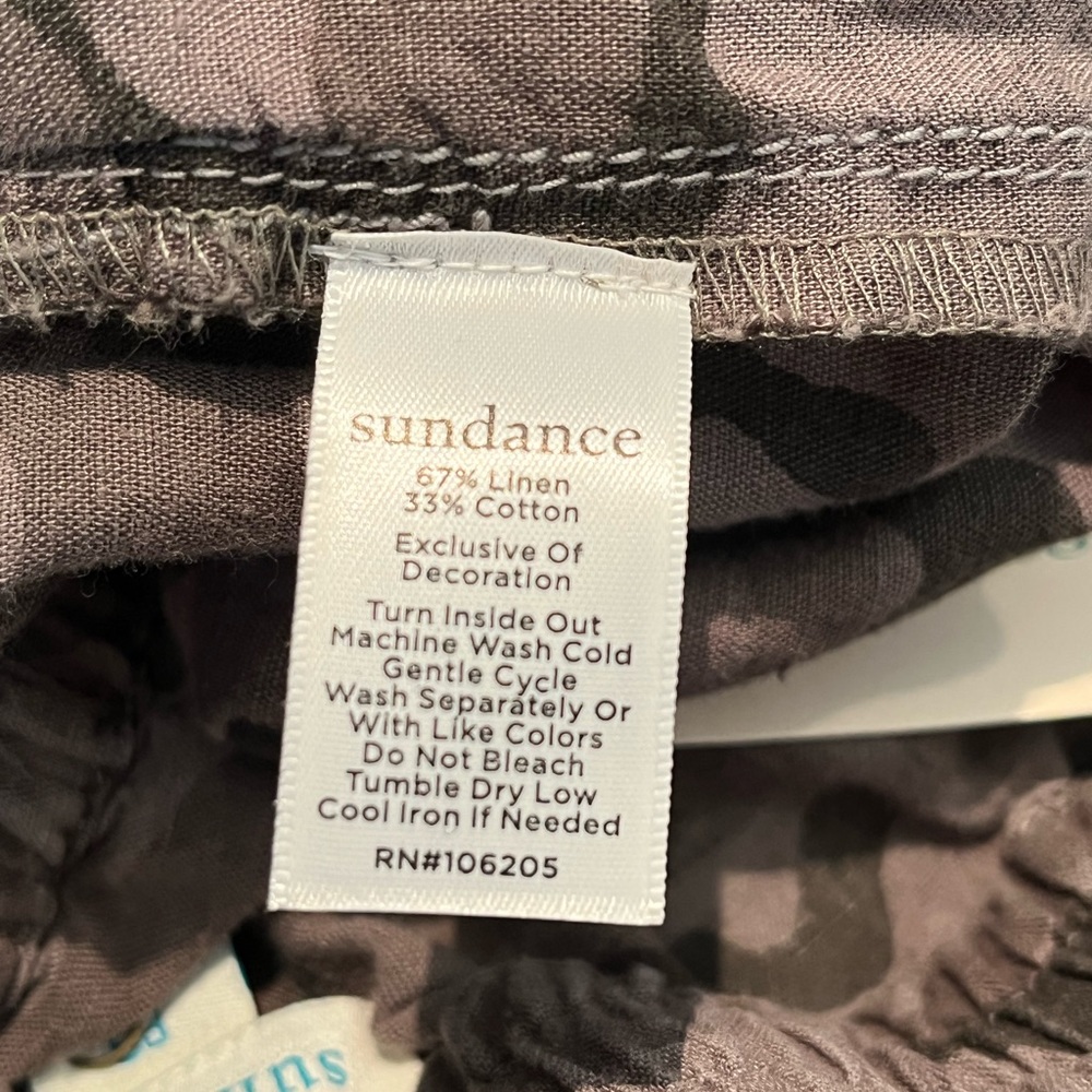 NWT Sundance Camo Cargo Linen Blend Joggers - Picture 7 of 8